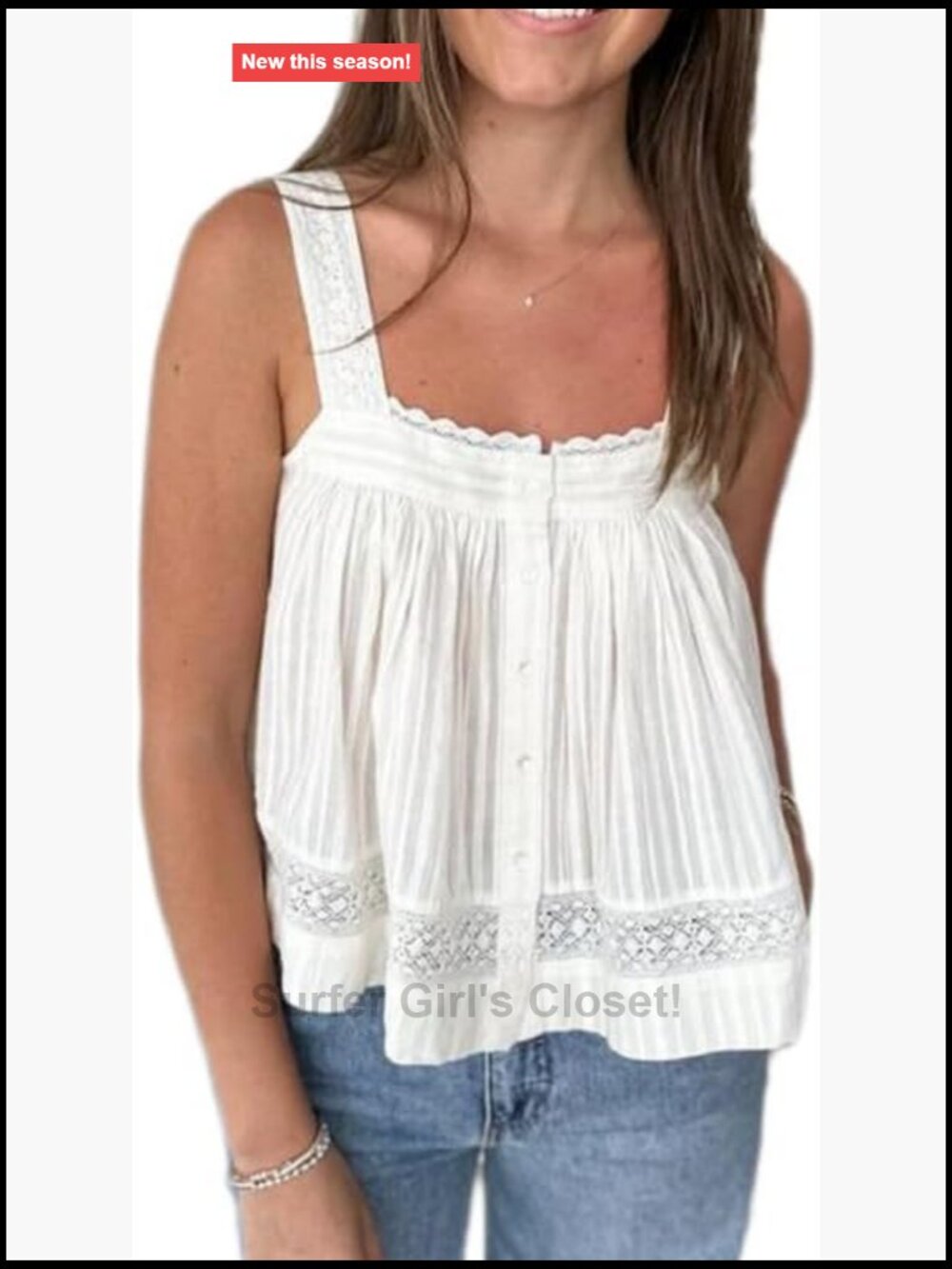 Women Lace Eyelet Tank Top Square Neck Ruffle Peplum Cami Sleeveless Embroidery